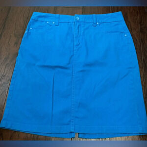 Bandolino Pencil Skirt Size 6 Blue Gently Used Blue
